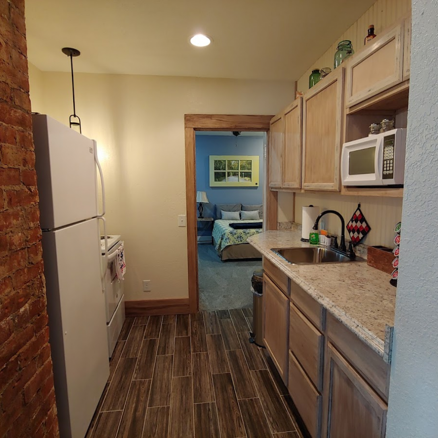 View inside the shared kitchen